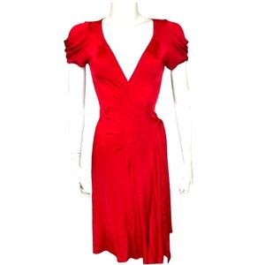 Diane Von Furstenberg Red Wrap Dress